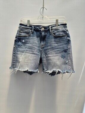 Driftwood Lulu Star Bright Embroidered Cutoff Shorts 26 Coastal Cowgirl Boho